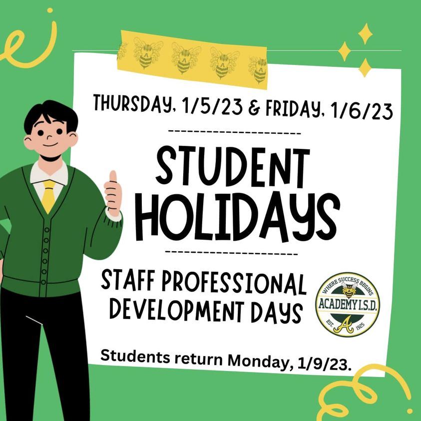  To our amazing faculty & staff: We can’t wait see everyone on Thursday, January 5th! We are excited